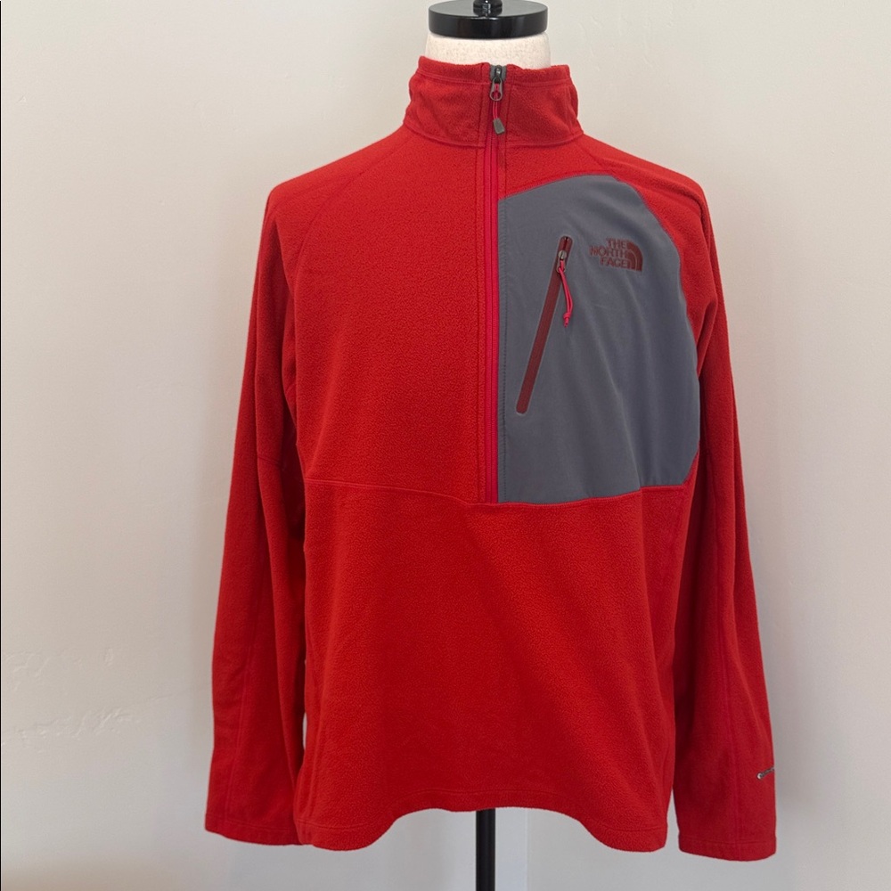 The North Face Men's Vibrant Red and Charcoal Performance Jacket